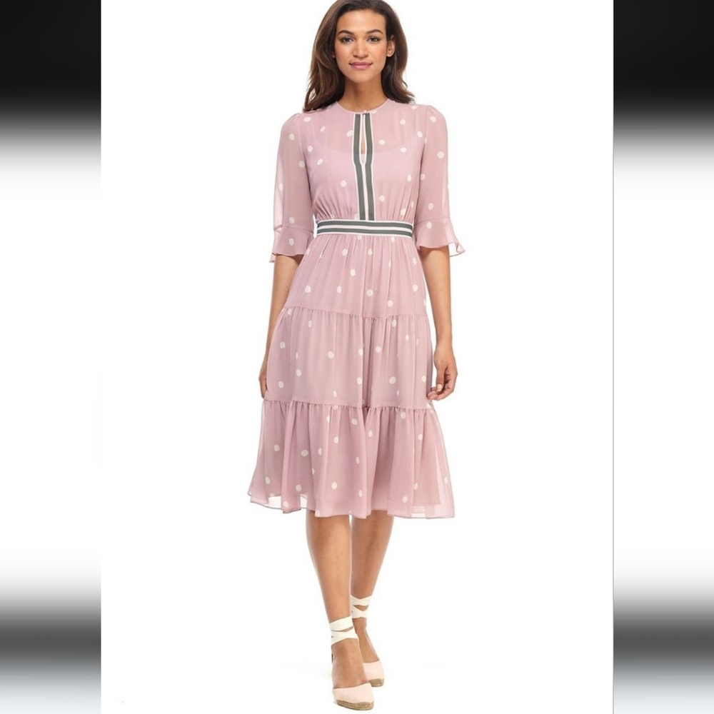 Gal Meets Glam Finley Polka Dot Midi Dress